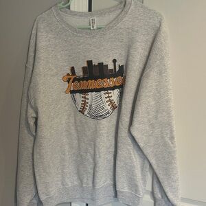 Tennessee Baseball Graphic Crewneck Sweatshirt - Gray
